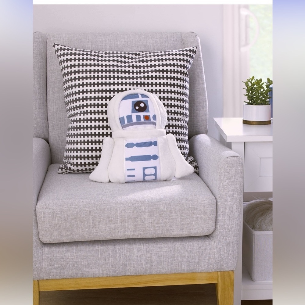 Star Wars White and Blue Droid Plush blanket - Picture 4 of 4